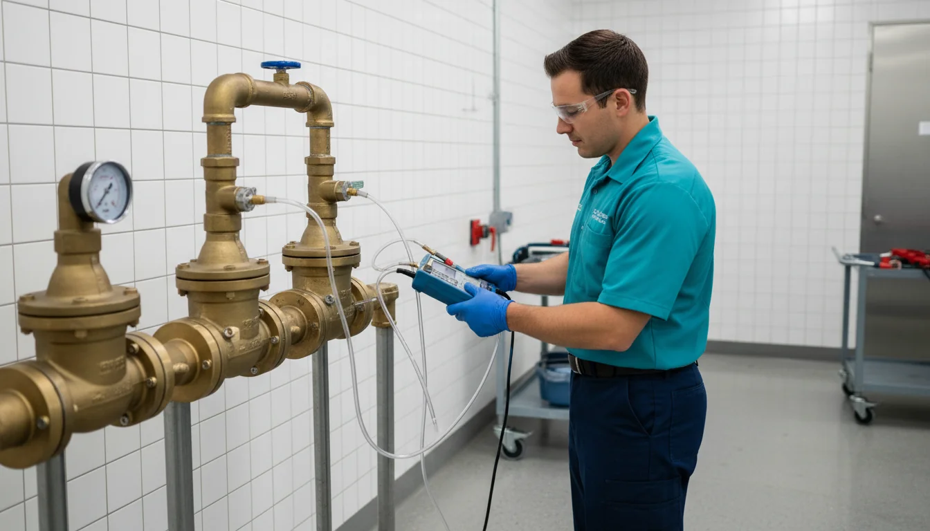 Backflow testing and prevention
